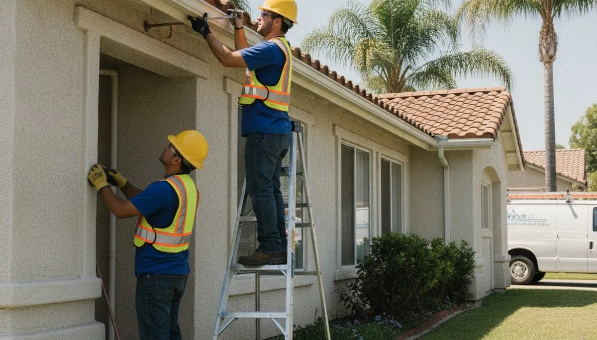 Plumber repairing a pipe in Long Beach, CA for fast plumbing repair service