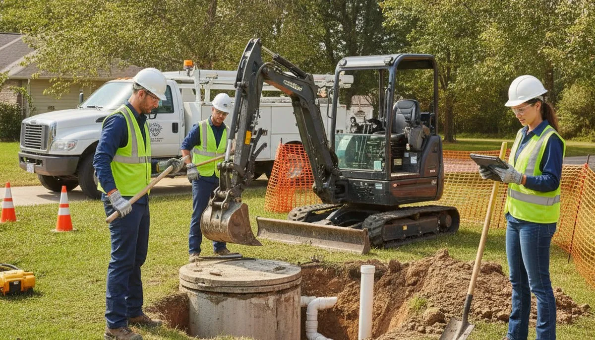 Septic repair service in Long Beach, CA for residential plumbing system inspection and maintenance