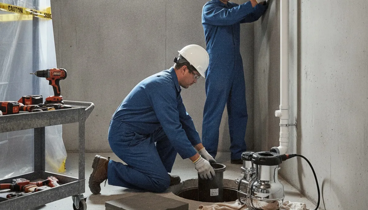 Sump pump installation in Long Beach, CA by On Call Plumbers for home flood protection