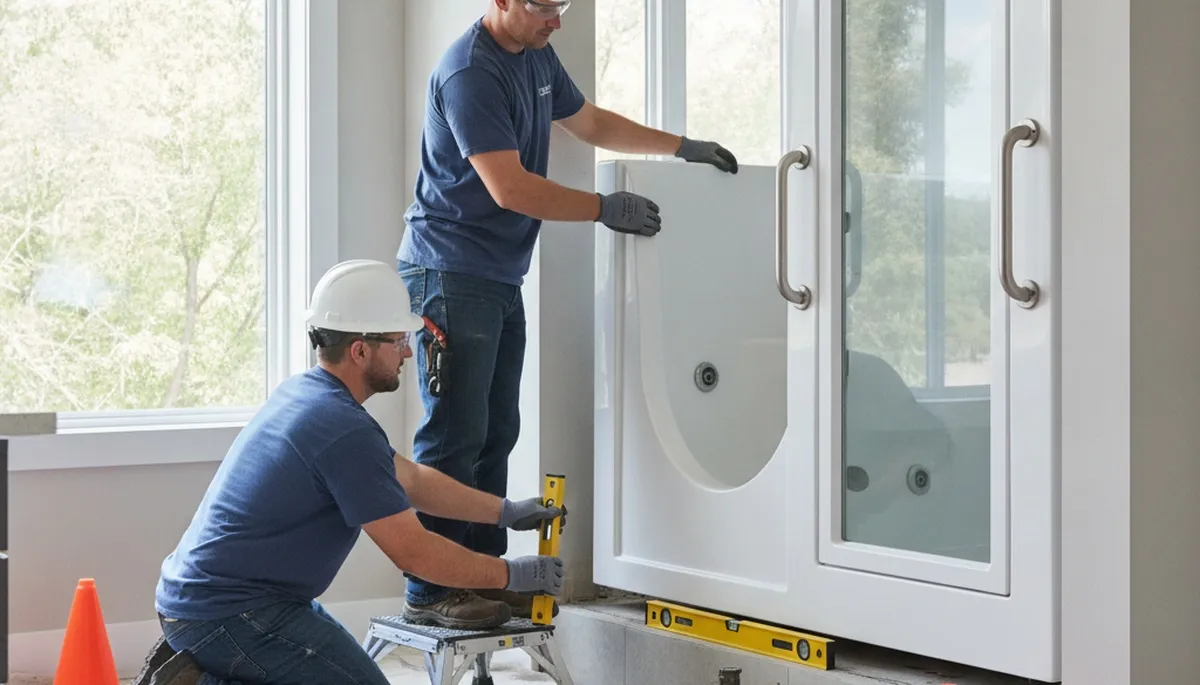 Walk-in tub installation in Long Beach, CA for safer, accessible bathing in a home bathroom