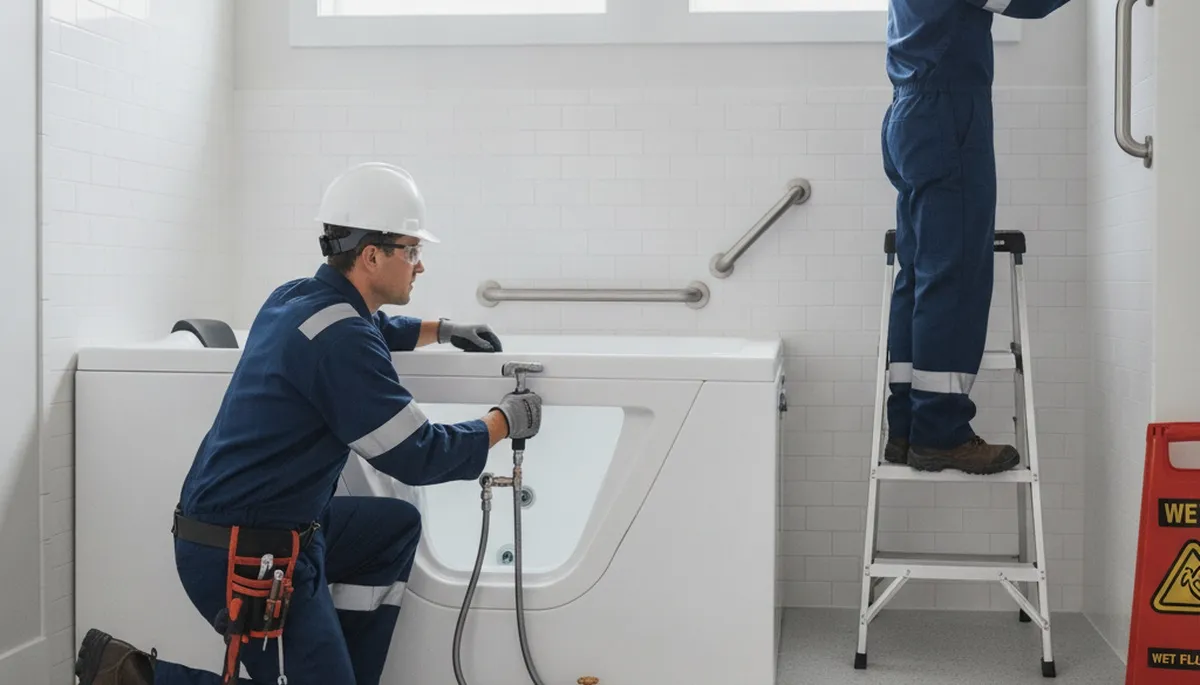 Walk-in tub installation for Long Beach, CA homeowners by On Call Plumbers